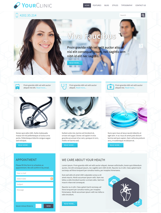 your clinic medical wordpress themes