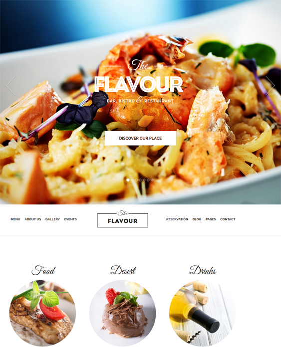 the flavour restaurant wordpress theme