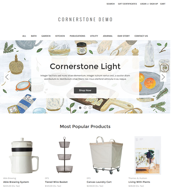 cornerstone minimal bigcommerce themes