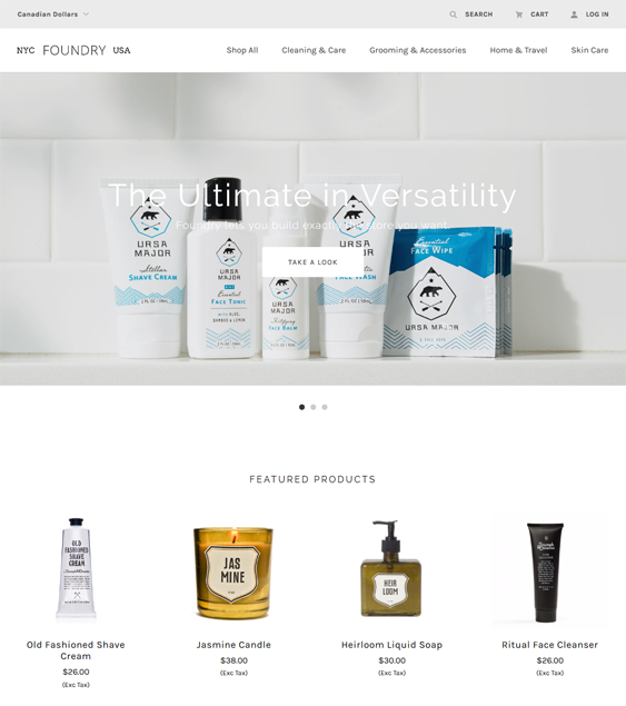 foundry light cosmetics beauty products bigcommerce themes