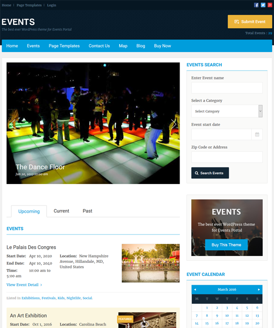 WordPress Themes For Events Site Bloom