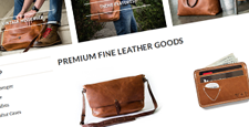 best shopify themes leather goods feature