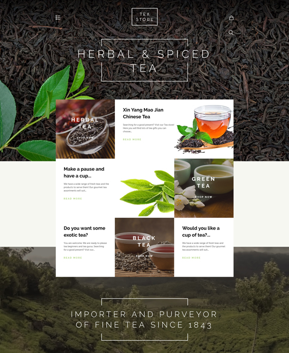 Shopify Themes For Tea Stores