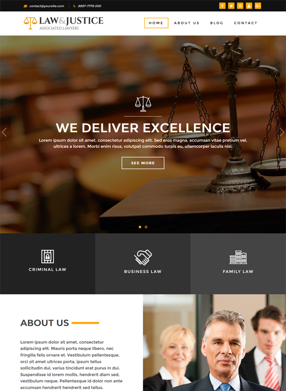 law justice lawyer wordpress themes