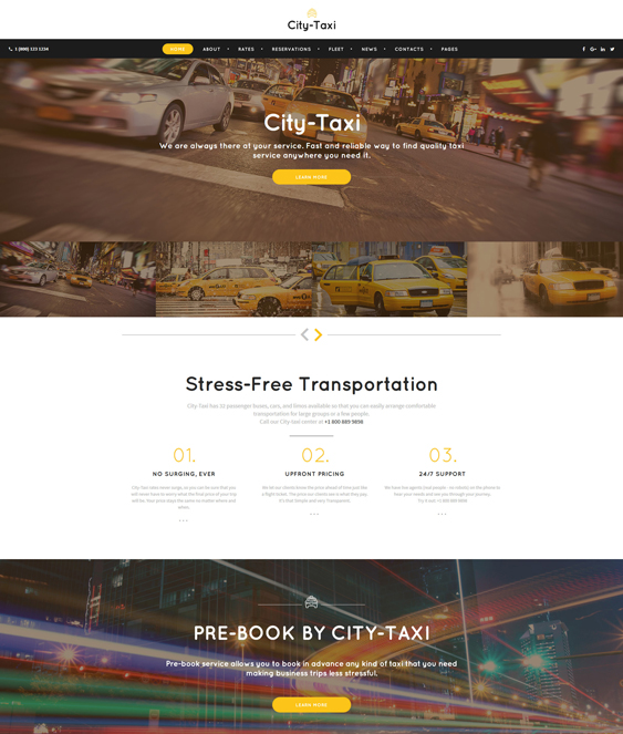 Bootstrap Website Templates For Cab And Taxi Companies | Site Bloom