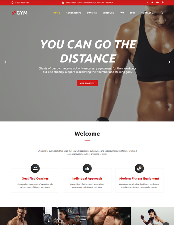 Fitness And Gym Bootstrap Website Templates | Site Bloom