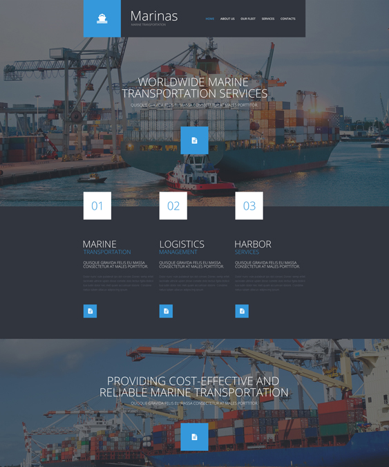 Shipping Transportation And Logistics Bootstrap Website Templates