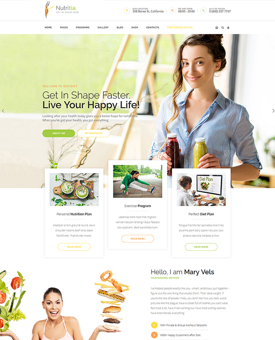 WordPress Themes For Dieticians And Nutritionists