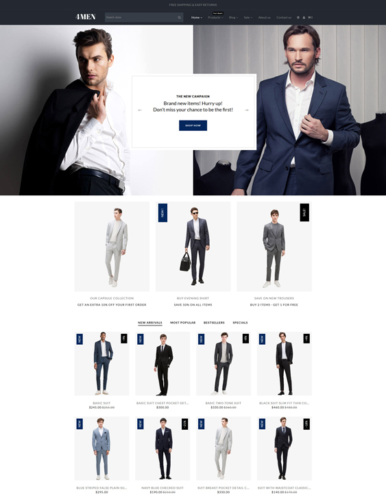 Shopify Themes For Men's Clothing Stores