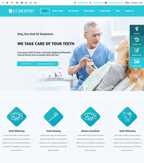 wordpress themes for dentists dental clinics orthodontists oral surgeons