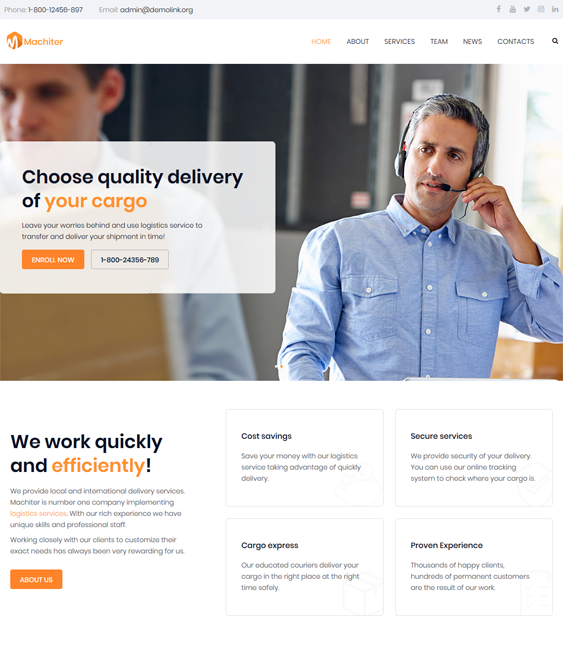 wordpress themes for movers and moving companies