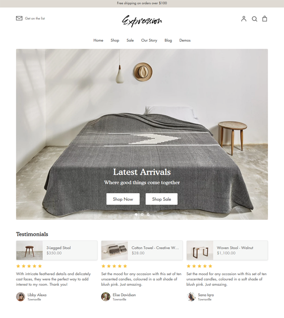 Shopify Themes For Selling Bedding, Blankets, And Pillows