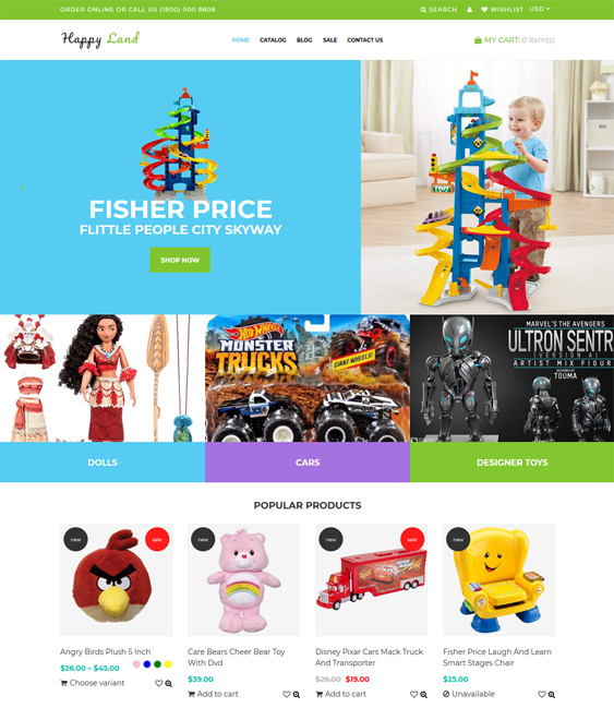 shopify themes for kids babies children
