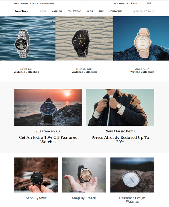 shopify themes for online jewelry watch stores