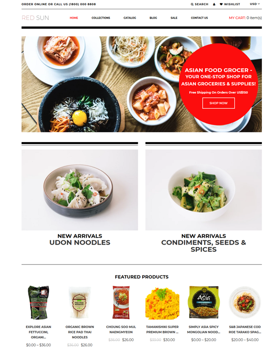 shopify themes online grocery gourmet food stores
