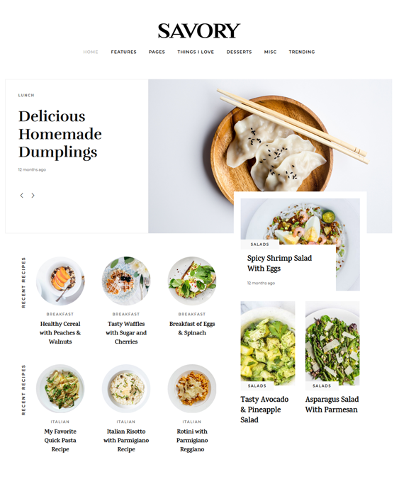 wordpress themes for recipe websites food blogs