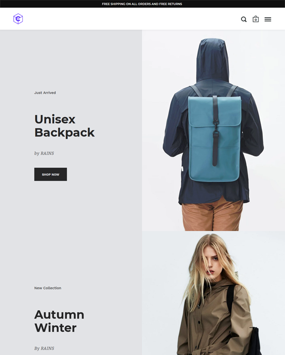 shopify themes for selling luggage backpacks suitcases