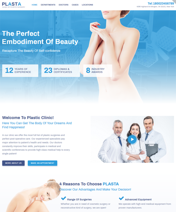 wordpress themes for plastic surgeons cosmetic surgery centers