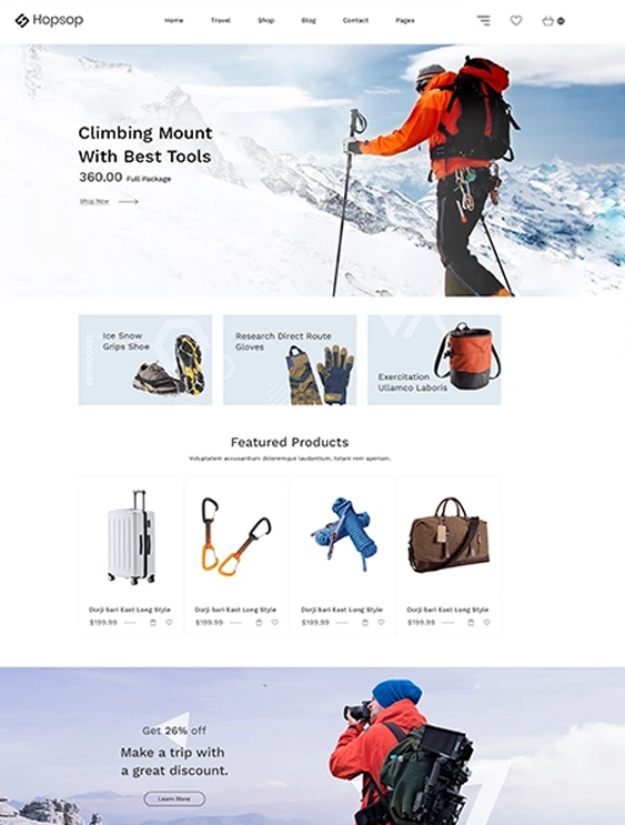 shopify themes for travel stores