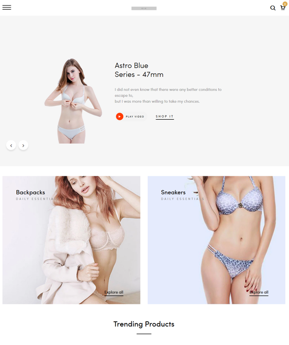 shopify themes for selling underwear swimwear lingerie