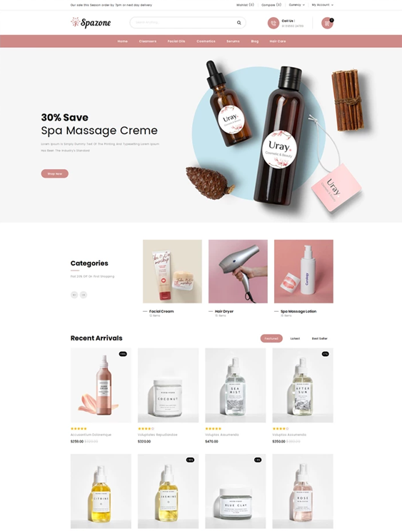 shopify themes for online beauty stores
