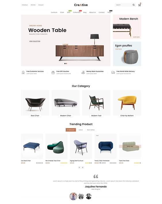 shopify themes for furniture stores