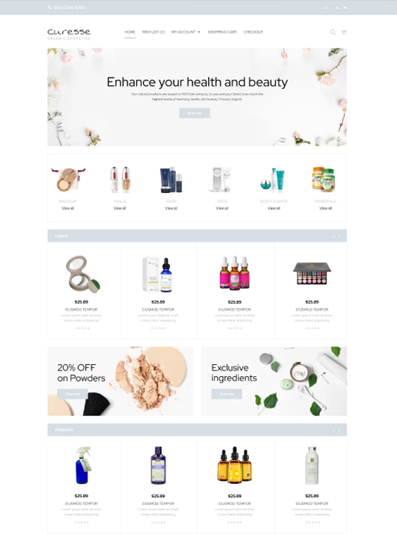 shopify themes for cosmetics and beauty products