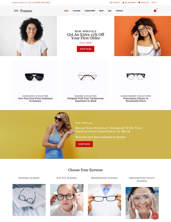eyewear shopify themes for selling eyeglasses and sunglasses