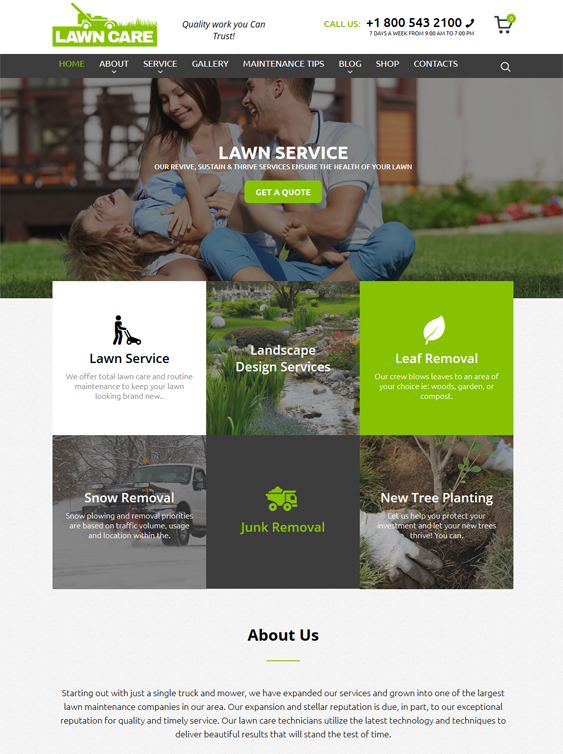 wordpress themes for landscaping companies and gardeners