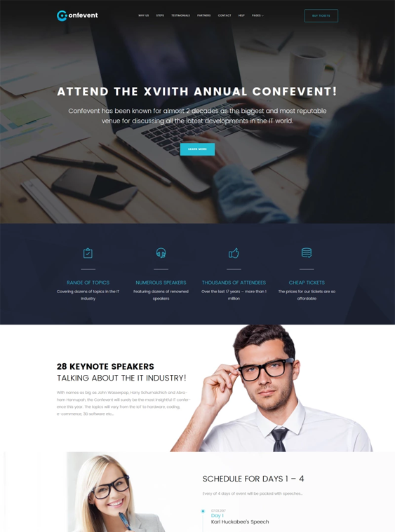 wordpress themes for events