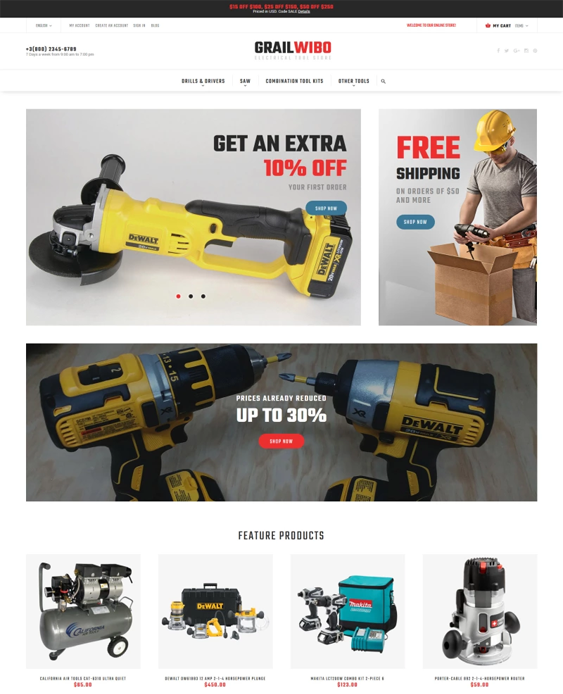 magento themes for tool diy hardware home improvement stores