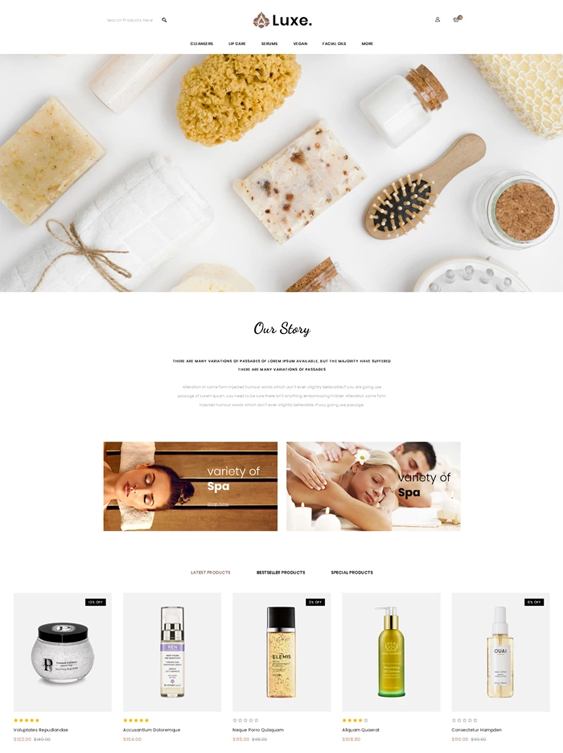OpenCart Themes For Salons And Spas