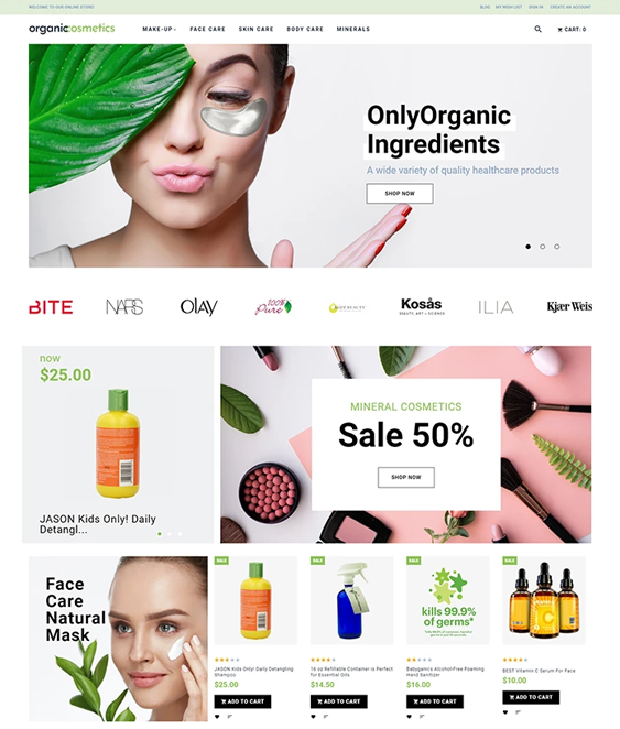 magento themes for cosmetics beauty supplies and hair products