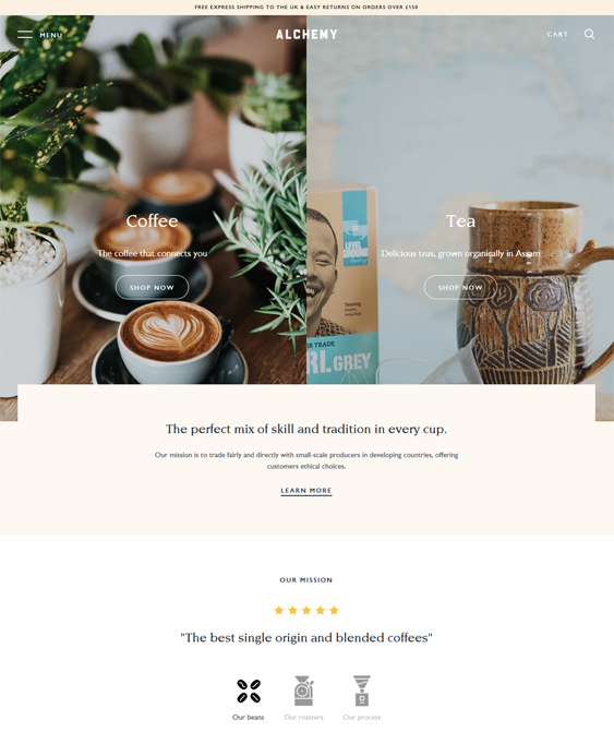 Shopify Themes For Tea Stores