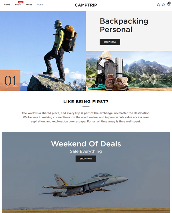 Shopify Themes For Outdoor Goods And Camping And Hiking Equipment
