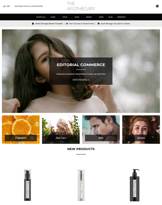 skincare products cosmetics bigcommerce themes
