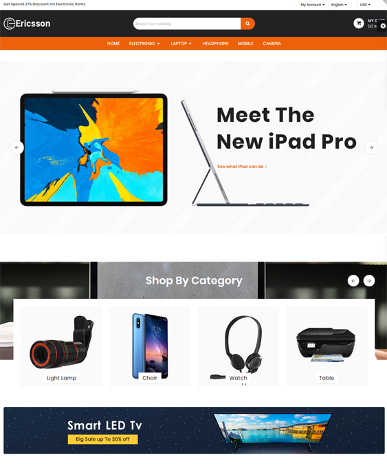 opencart themes for electronics stores