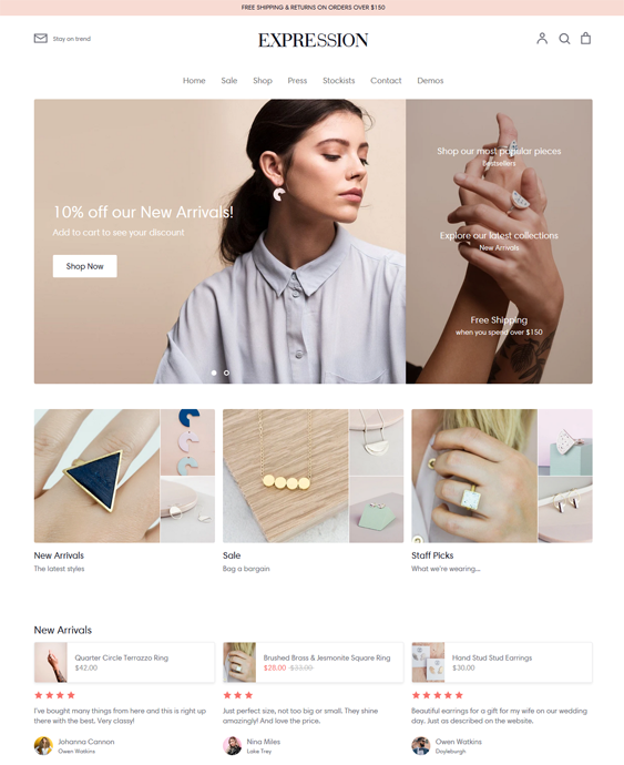 shopify themes for handmade goods artisan products