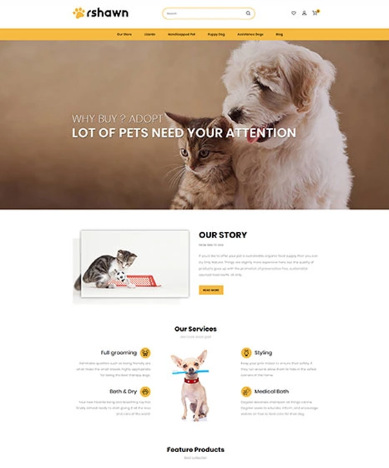 opencart themes for online pet stores