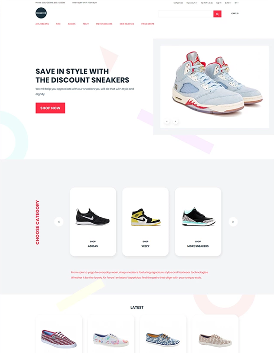 opencart themes for shoes footwear
