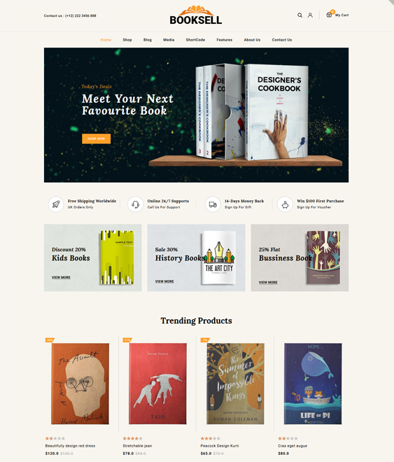 book store woocommerce themes