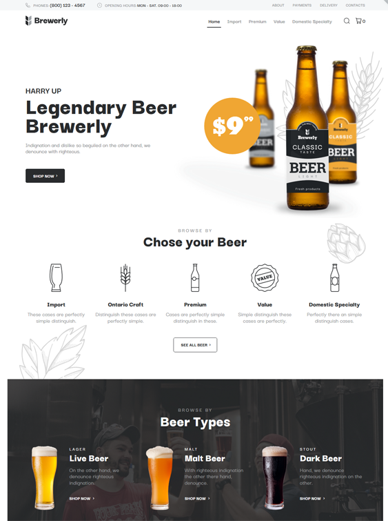 woocommerce themes for wine beer liquor stores