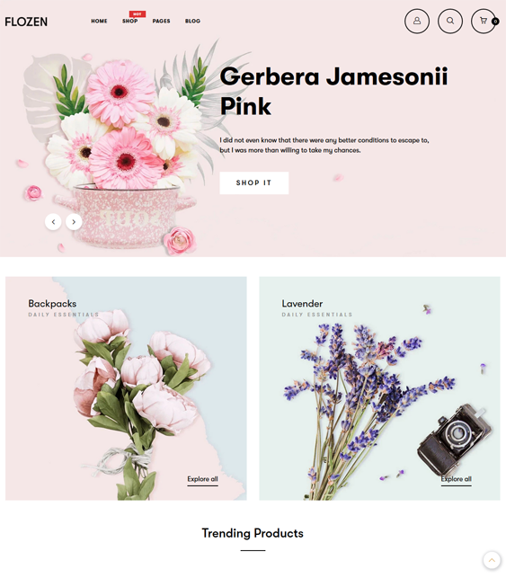 shopify themes for selling plants and flowers