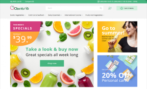 magento themes for online grocery stores feature