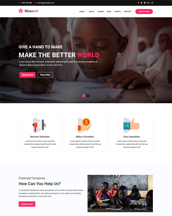 WordPress Themes For Children's Charities