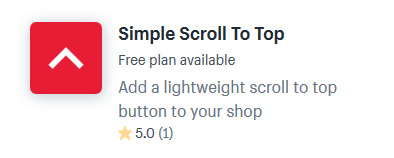 scroll to top button shopify apps and plugins