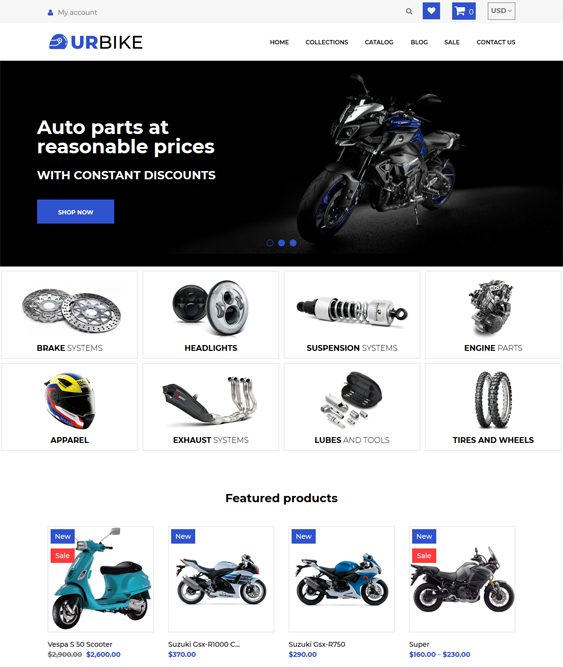 shopify themes for bikes and cycling gear
