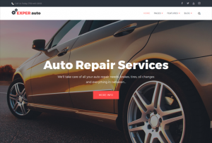 wordpress themes car repair center auto mechanic body shop feature