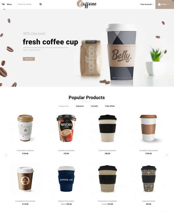 PrestaShop Themes For Coffee Shops