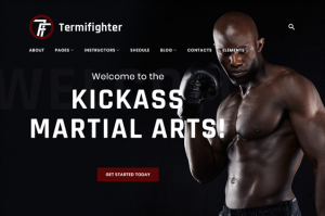 martial arts wordpress themes feature